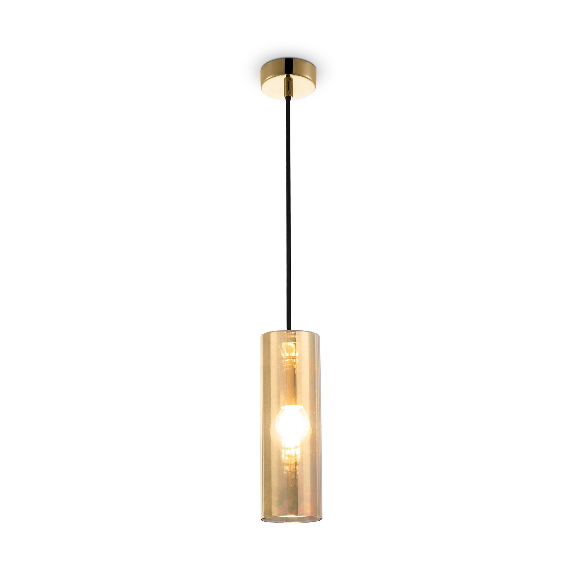 Lampa wisząca mosiężno-złota GIOIA 1xE14x40W wym: 178x8x8 cm Maytoni