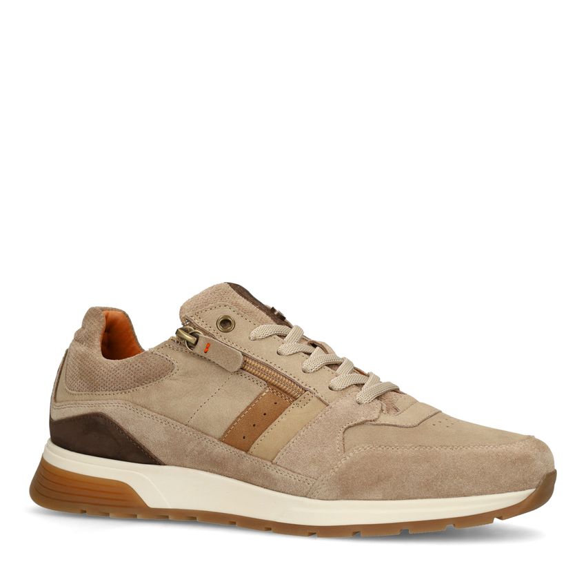 No Stress Beige nubuck sneakers
