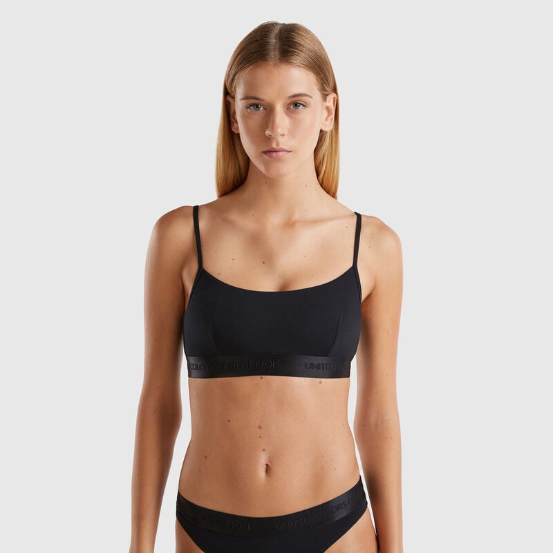 Bra in stretch cotton