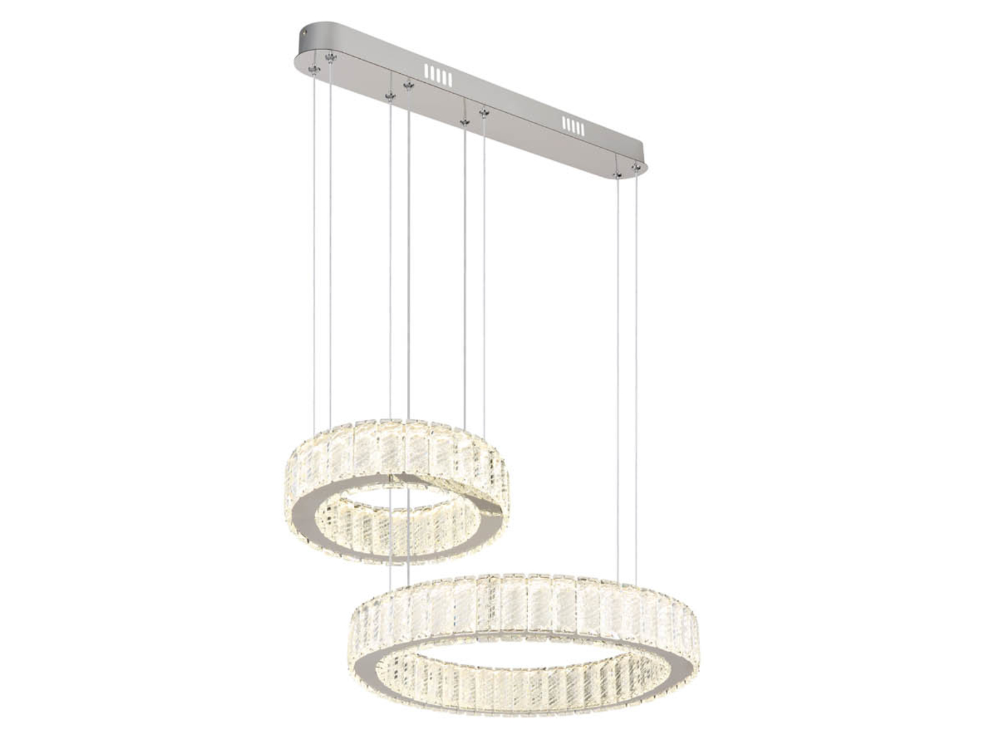 Lampa wisząca Mucky LED 2-punktowa ze zmienną barwą światasrebrna