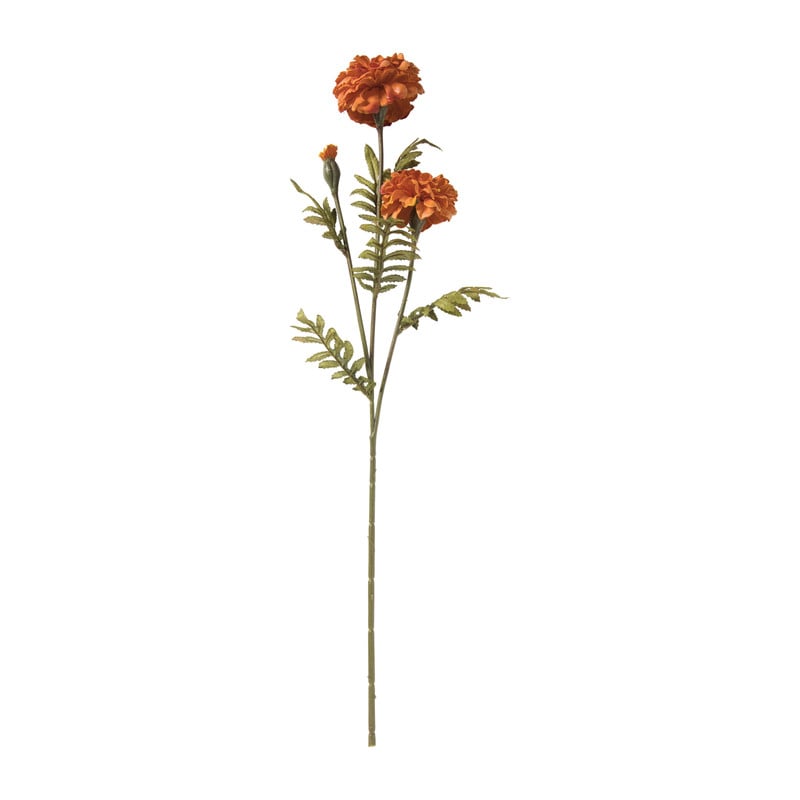 Kunstbloem hortensia - oranje - 62 cm