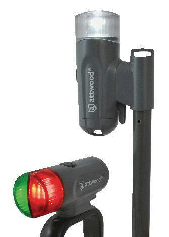Attwood Water-Resistant Portable LED Navigation Light Kit with Marine Gray Finish