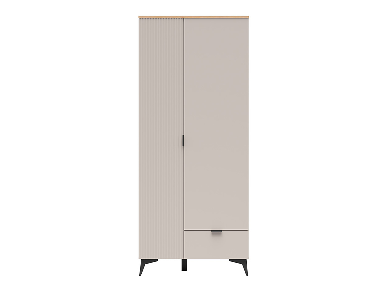 Szafa dwudrzwiowa Velton 85 cm z szufrladą kaszmir/dąb artisan