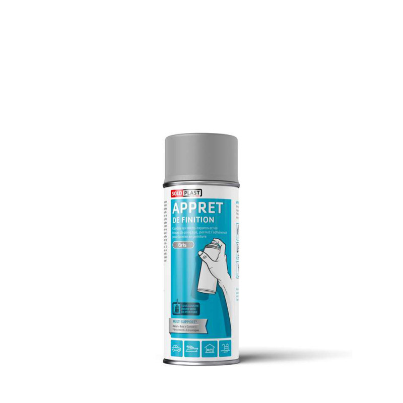Appret de finition gris 0,4 L SOLOPLAST