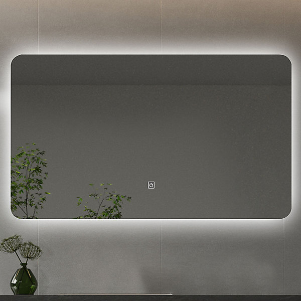 Kibath Miroir LED rectangulaire 80 cm x 70 cm FOS 30 W, miroir 6000 K