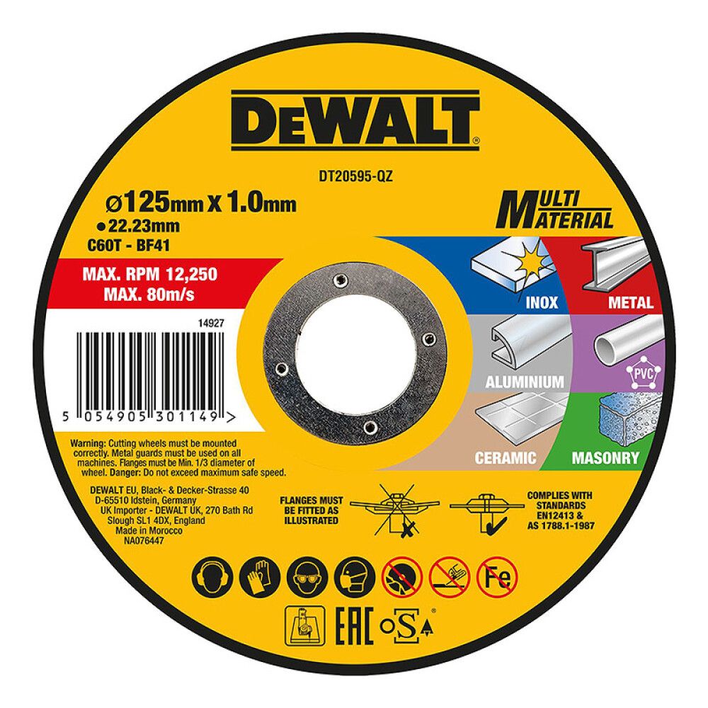 KAPPESKIVE DEWALT MULTIMATERIAL 125X1MM