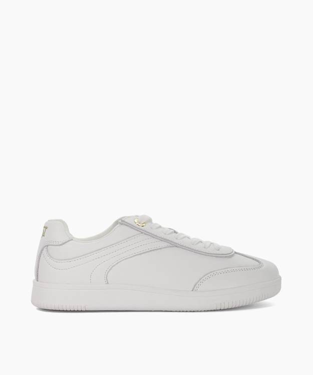 Emilias White - Leather Lace-Up Trainers