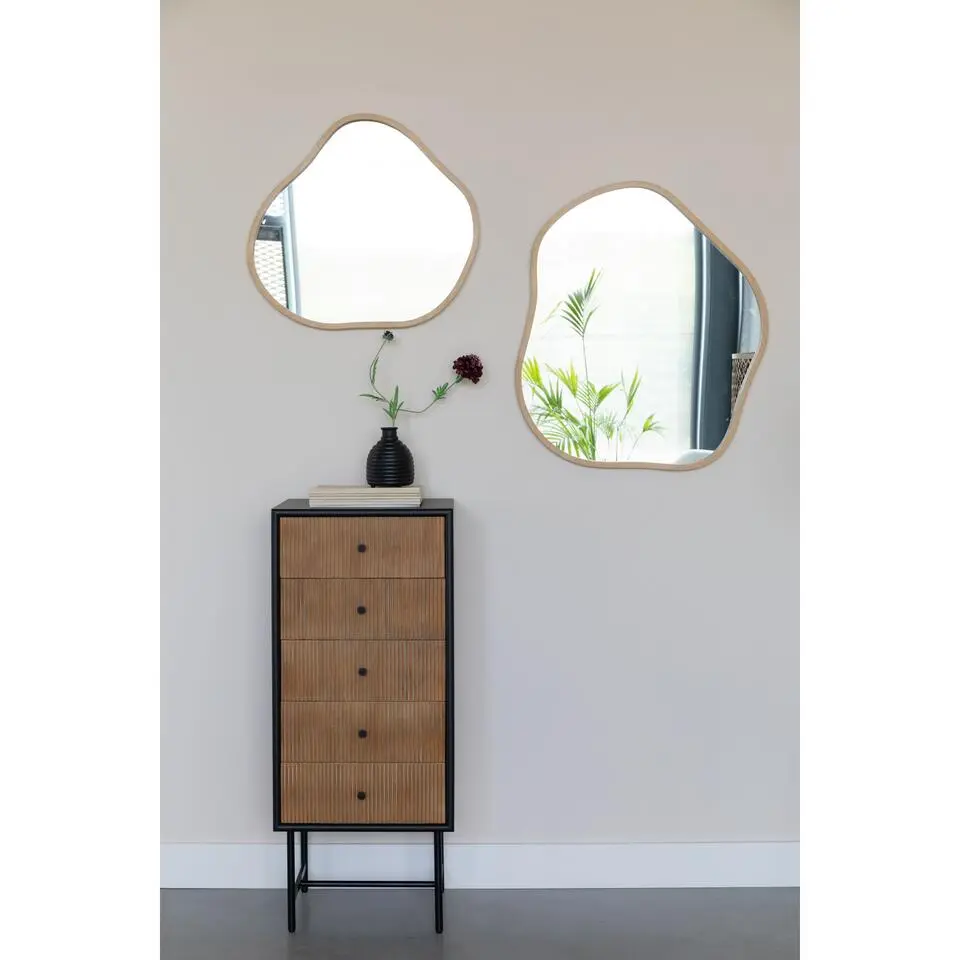 Housecraft Living Coztilla Kast/ Opbergkast Hoog Zwart/ Bruin