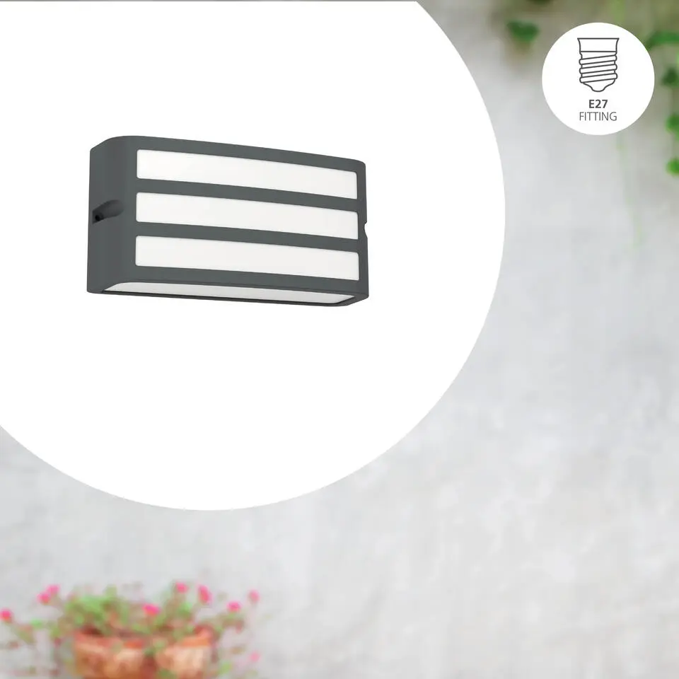 EGLO Camarda Wandlamp - E27 - 22 cm - antraciet