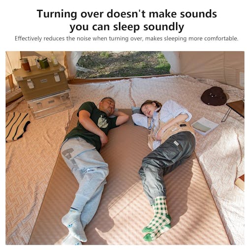 NNEOBA Self-Inflating Camping Air Mattress Thickened Folding Tent Mat Brown