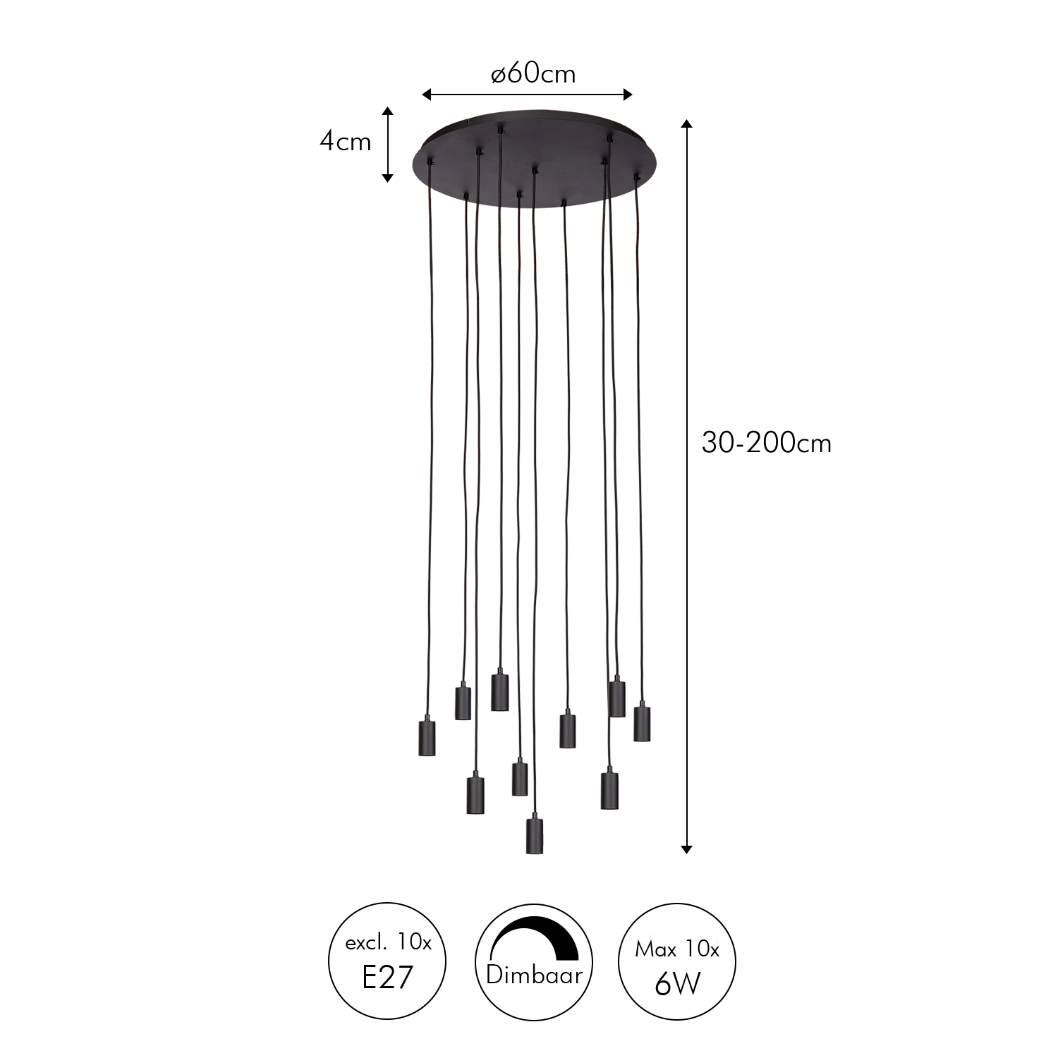 Atmooz Hanglamp Woonkamer Zwart Sapa 10