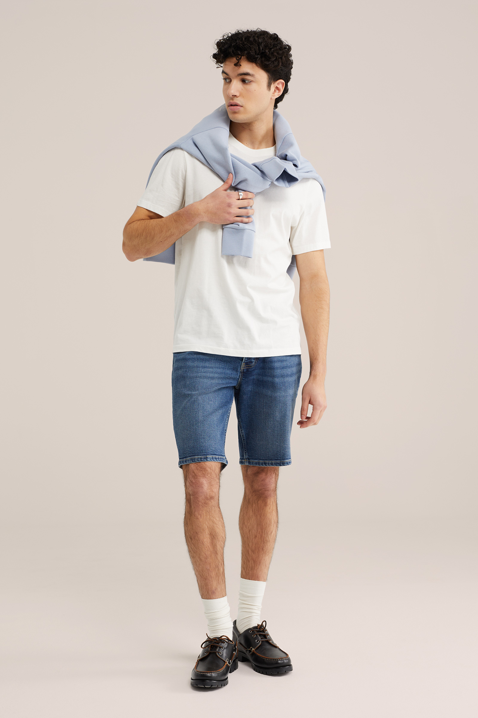 Heren regular fit denim short