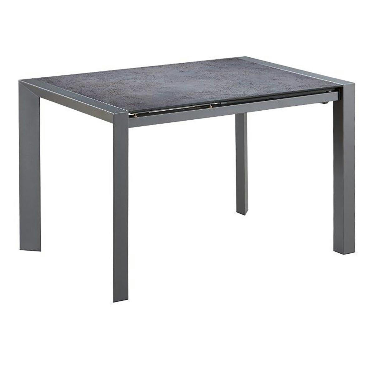 GELD - Table  repas rectangulaire métal et verre