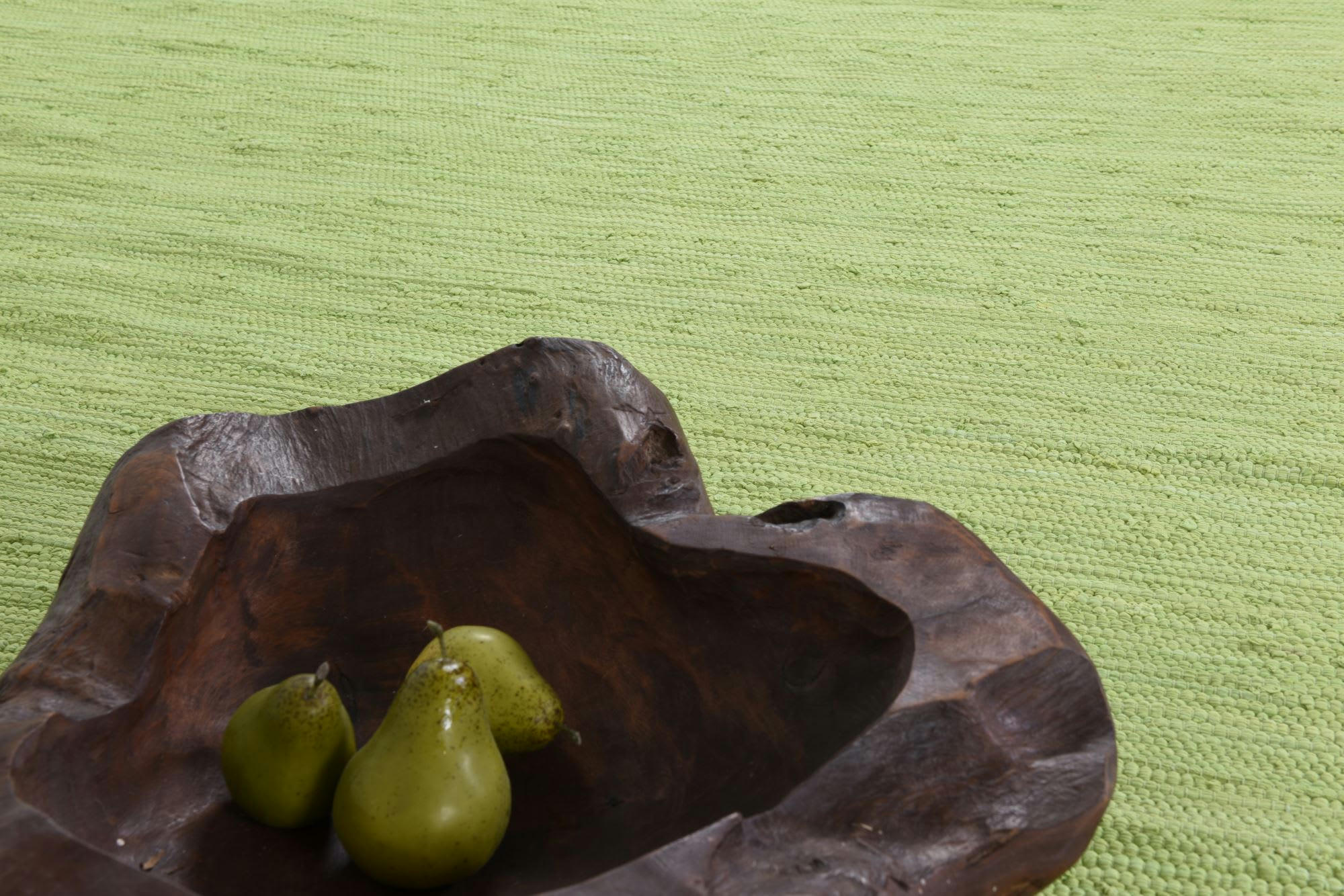 HAPPY COTTON - Tapis réversible en coton - tissé à la main - Vert 90x160