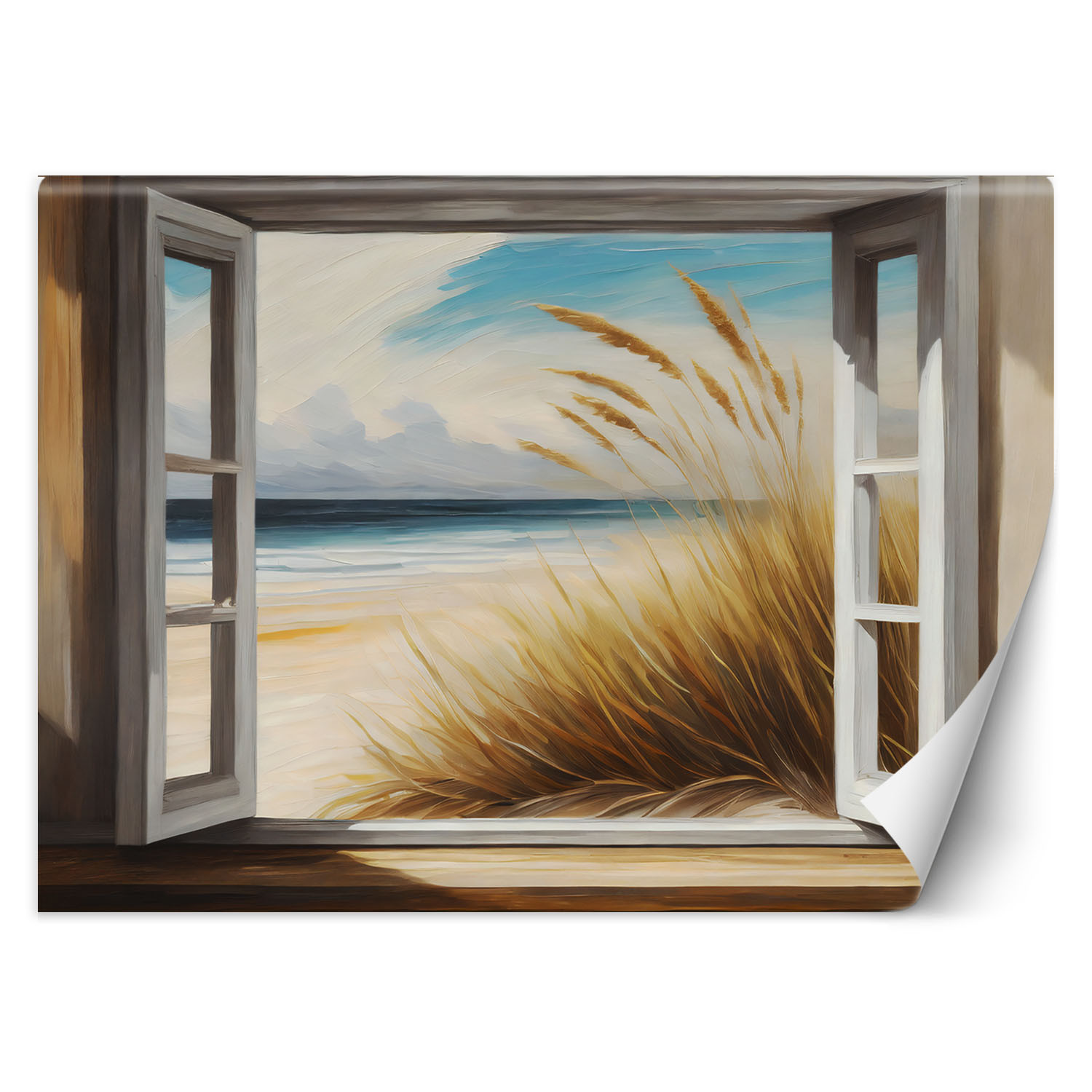 Feeby Fototapeta, Widok z okna na plażę 150x105