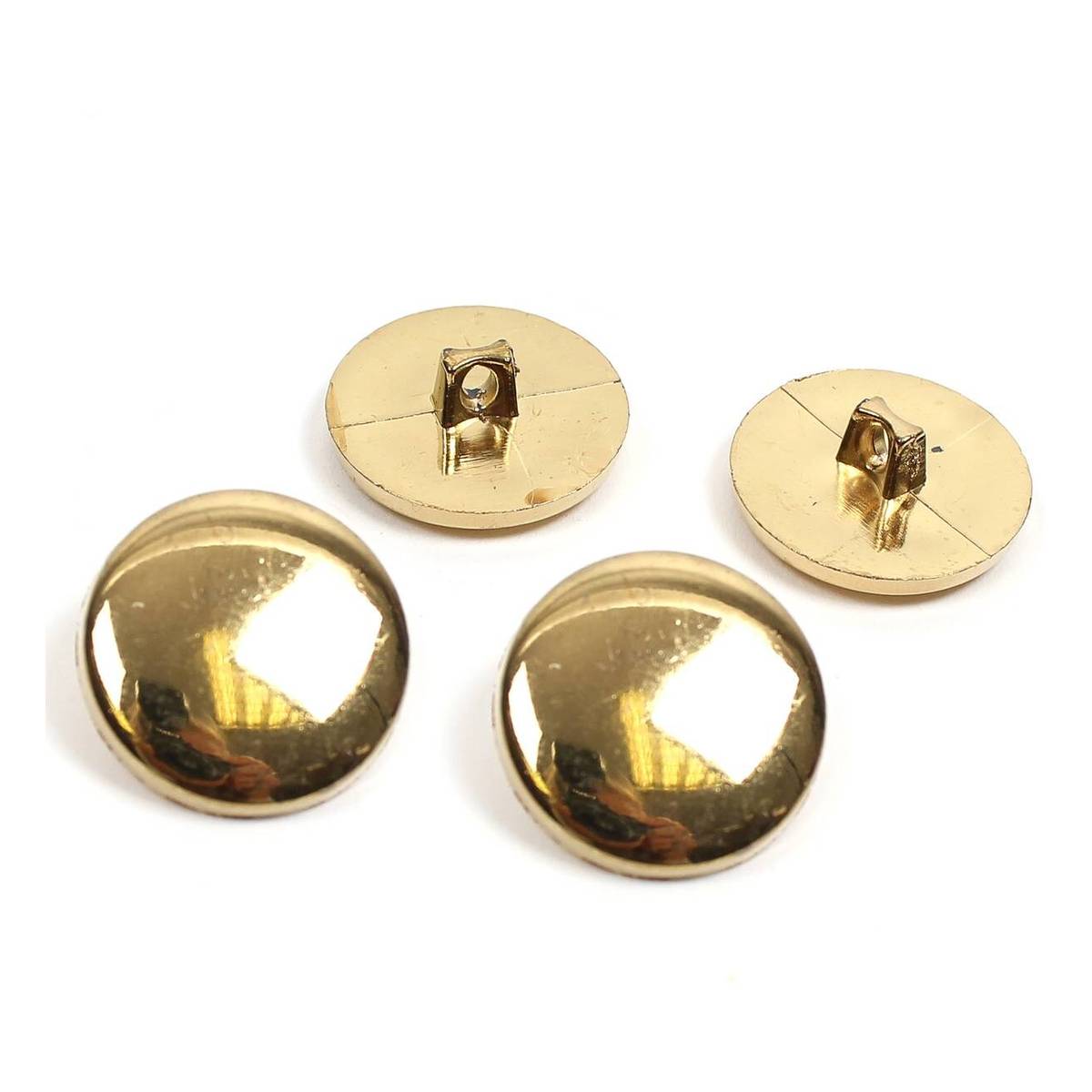 Hemline Gold Metal Blazer Button 4 Pack