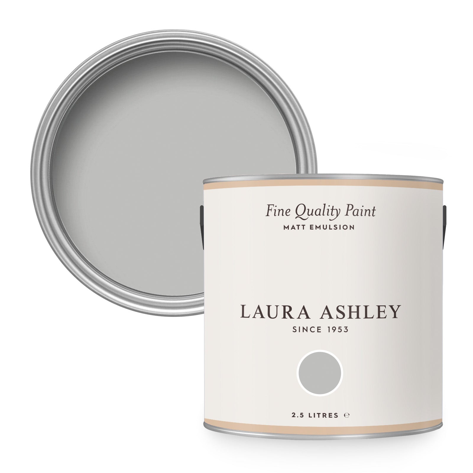 Laura Ashley Muurverf Mat Pale Steel 2,5 liter