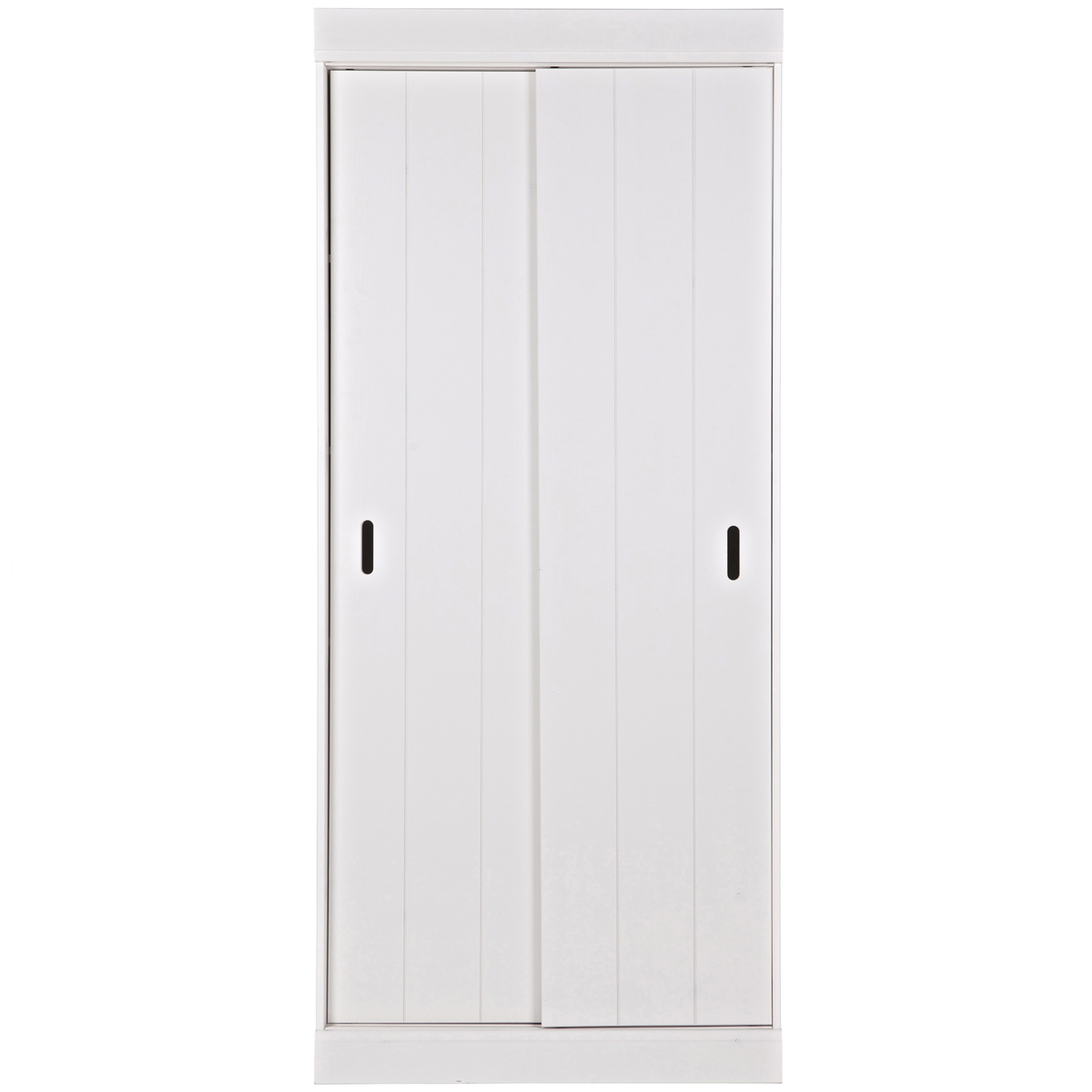 WOOOD plankenkast met schuifdeuren Row - Grenen - Wit - 195x85x44