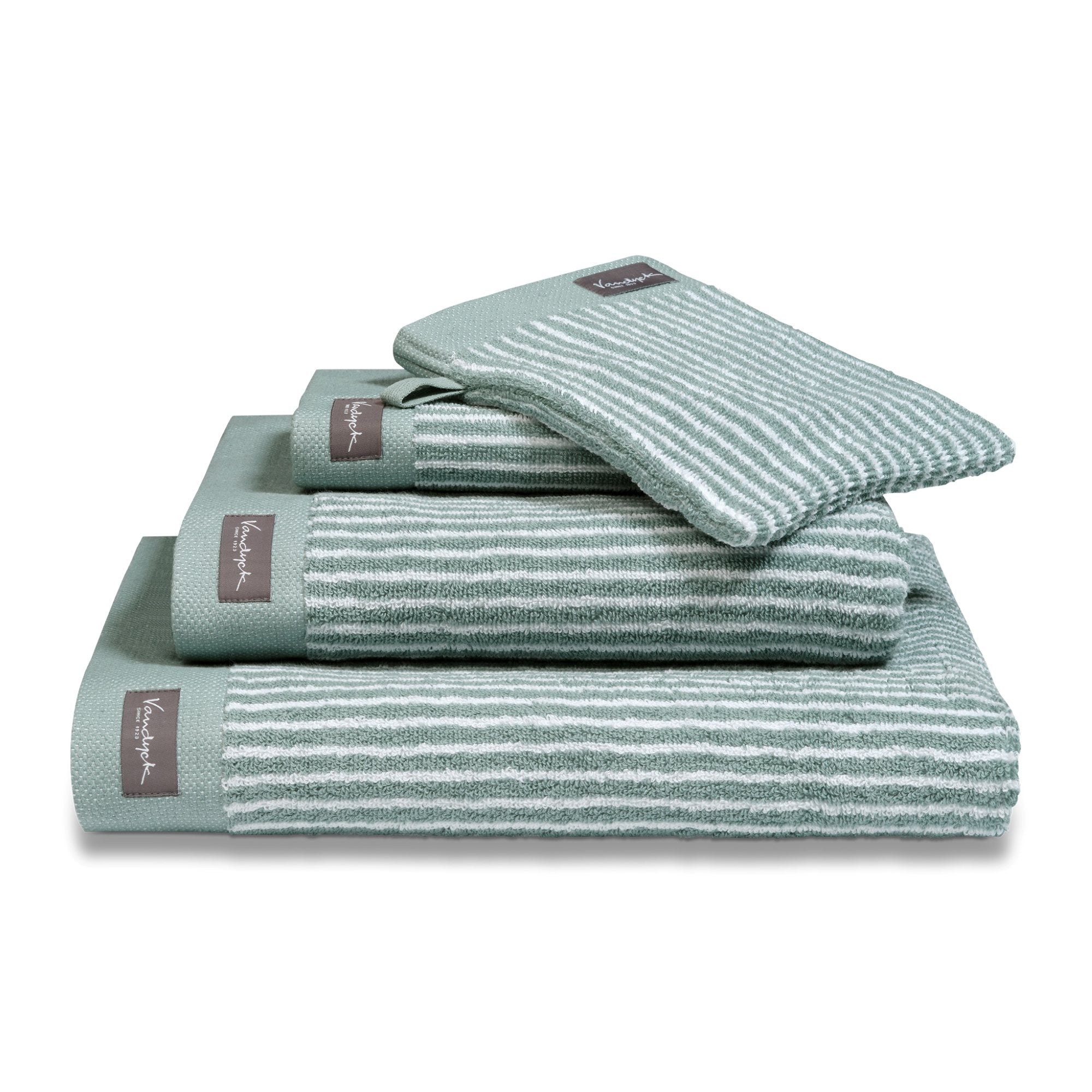 Home Badtetiel Petit Ligne Pearl Blue   70 x 140 cm   Blauw   Katoen