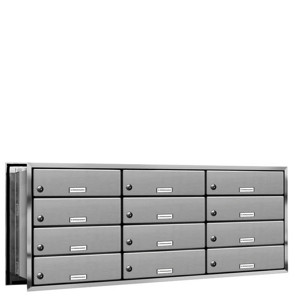 Briefkasten, Parteien: 12, Mauerdurchwurf, BxHxT: 115,2 x 46 x 48,0 cm