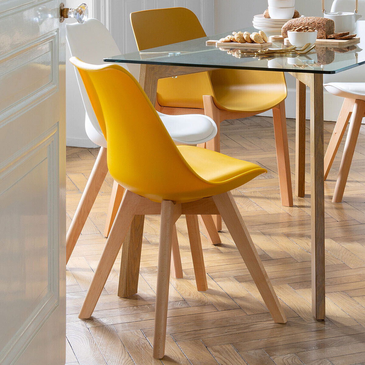 Chair "Baya", beech legs Rose