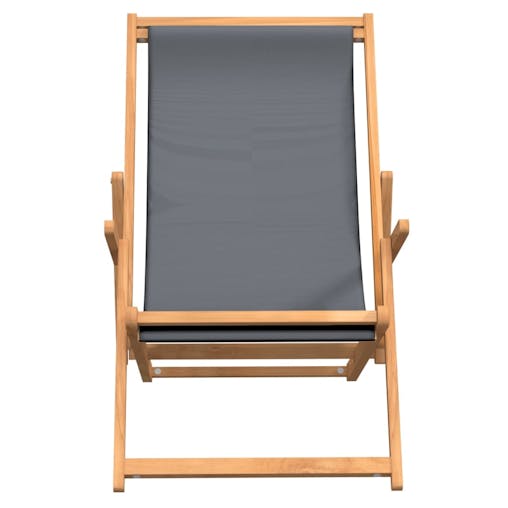 NNEVL Folding Beach Chair Solid Wood Teak Grey