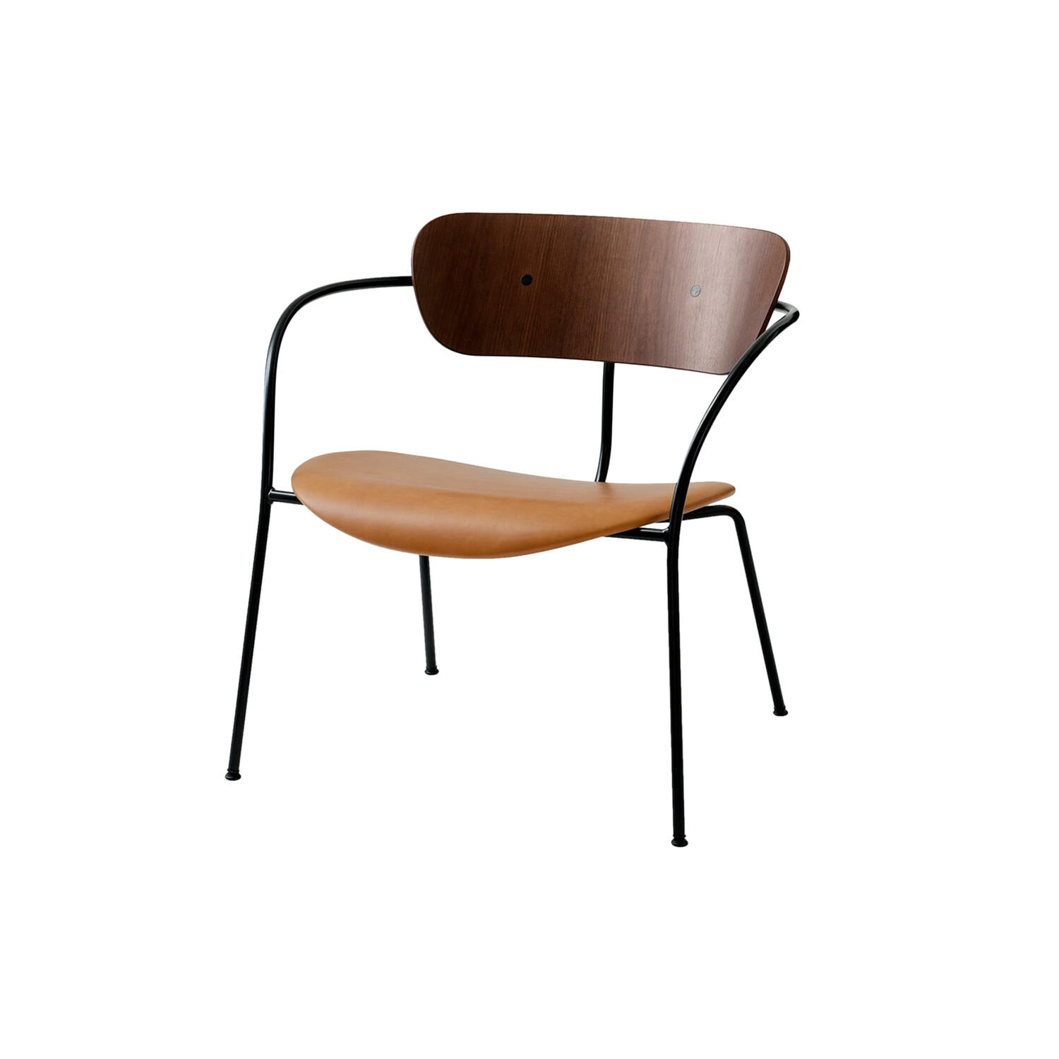 Pavilion AV6 loungestol, valnød/cognac