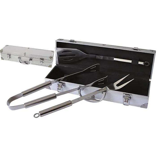 Barbecue charbon horizontal acier gris