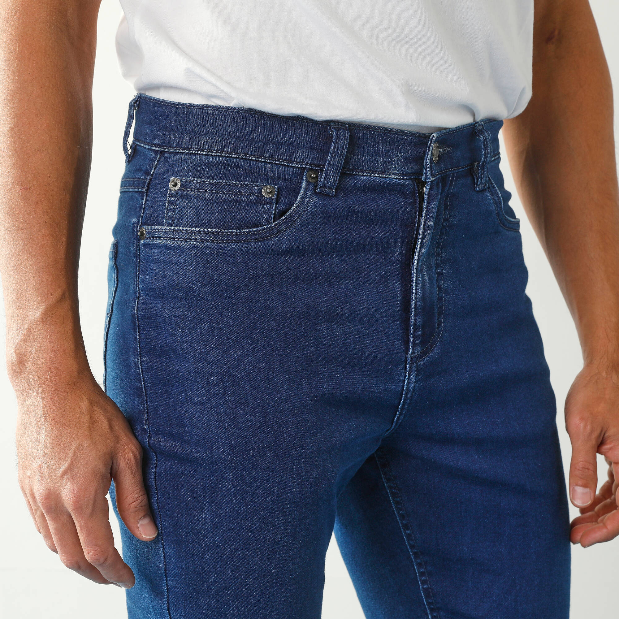 Pantalon effet jean denim léger ultra stretch - L30