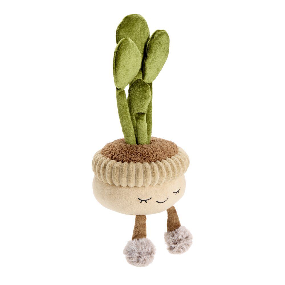 Cale-porte pot de fleur mignon peluche Ø11xH32cm (2 modèles)