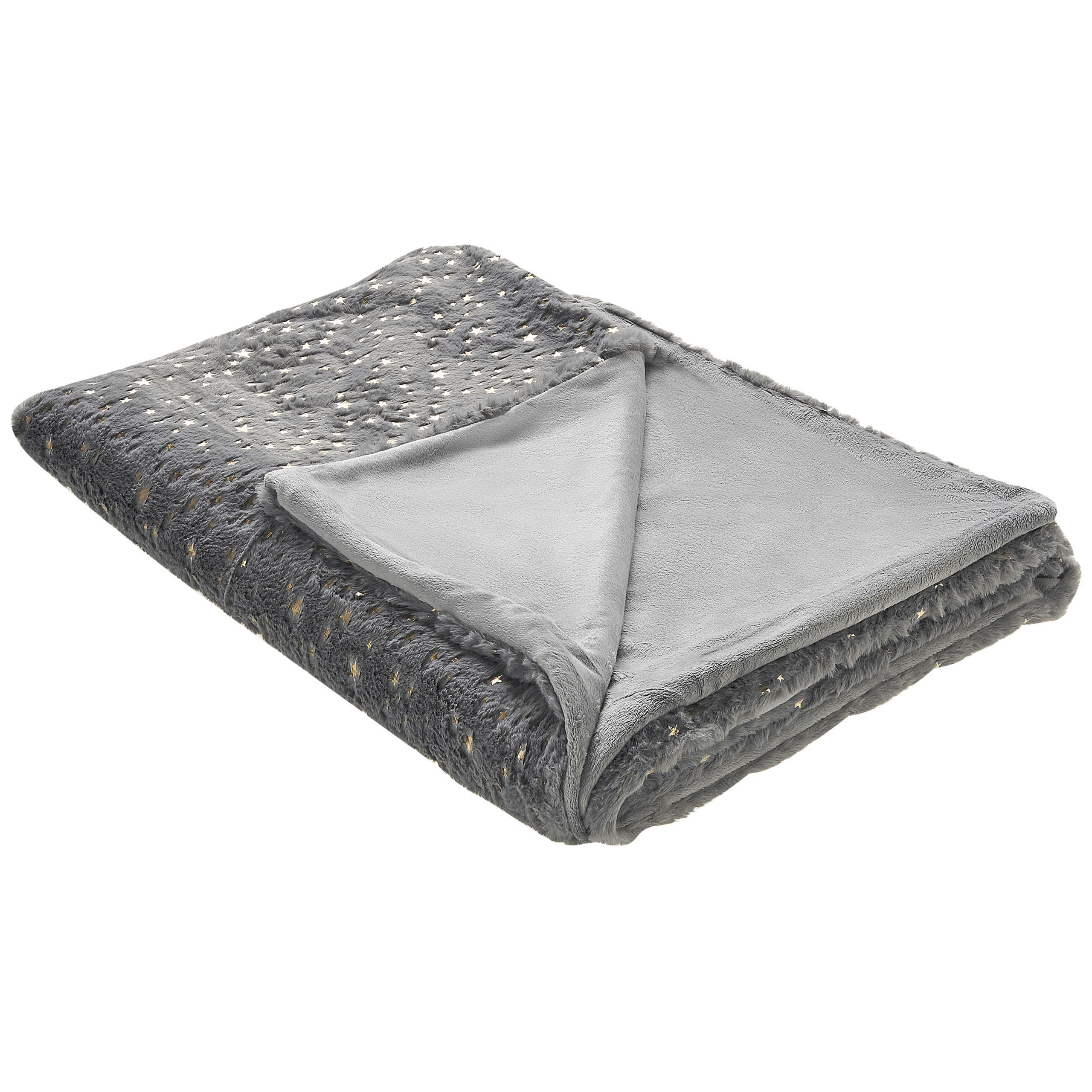 ALAZEYA - Couverture en polyester gris 200x150cm