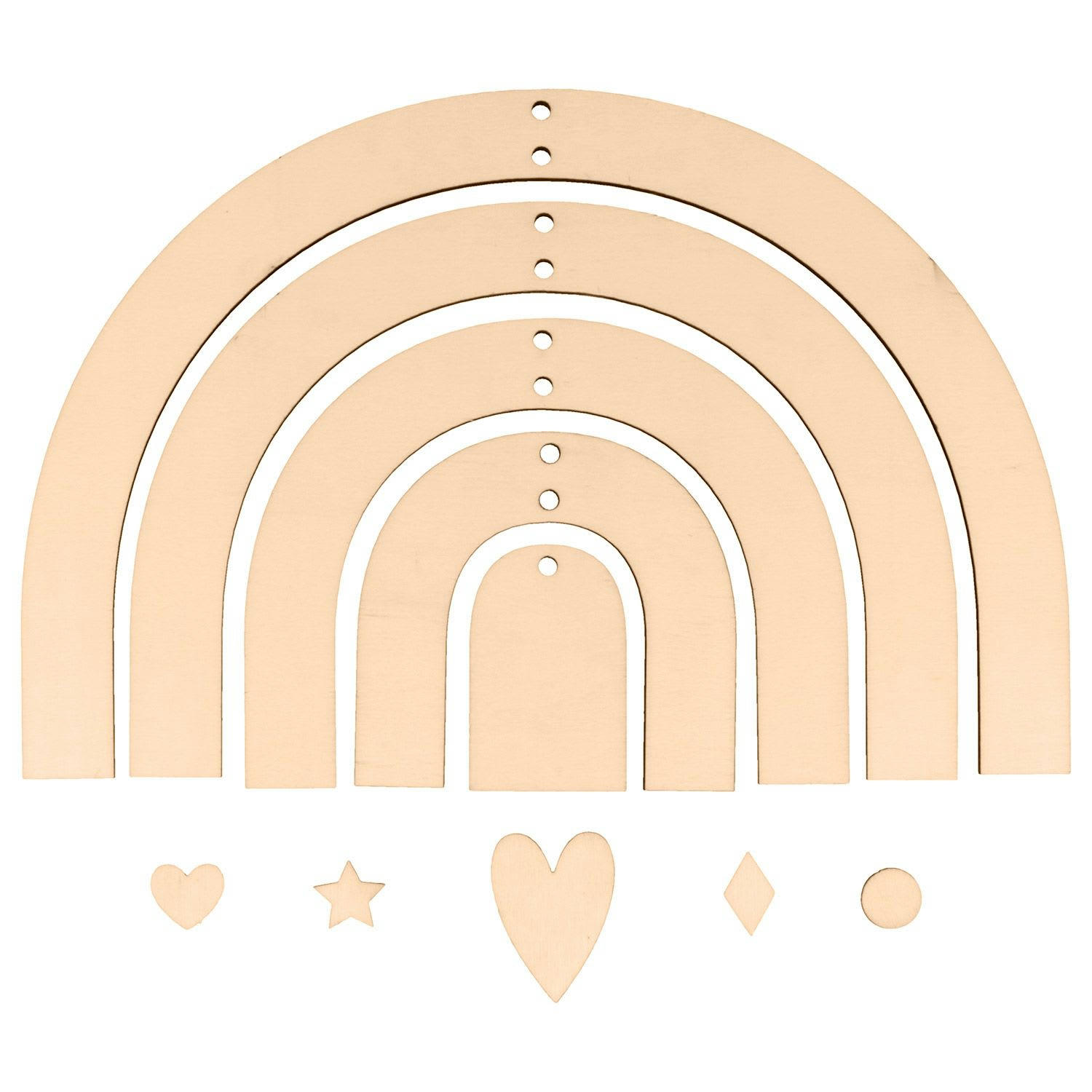 - Mobile arc en ciel en bois à décorer