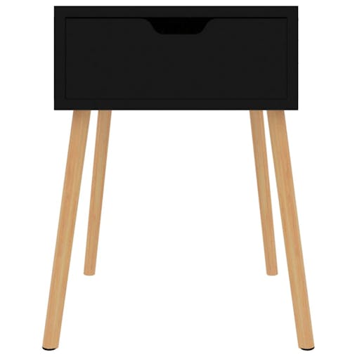 NNEVL Bedside Cabinets 2 pcs Black 40x40x56 cm Chipboard