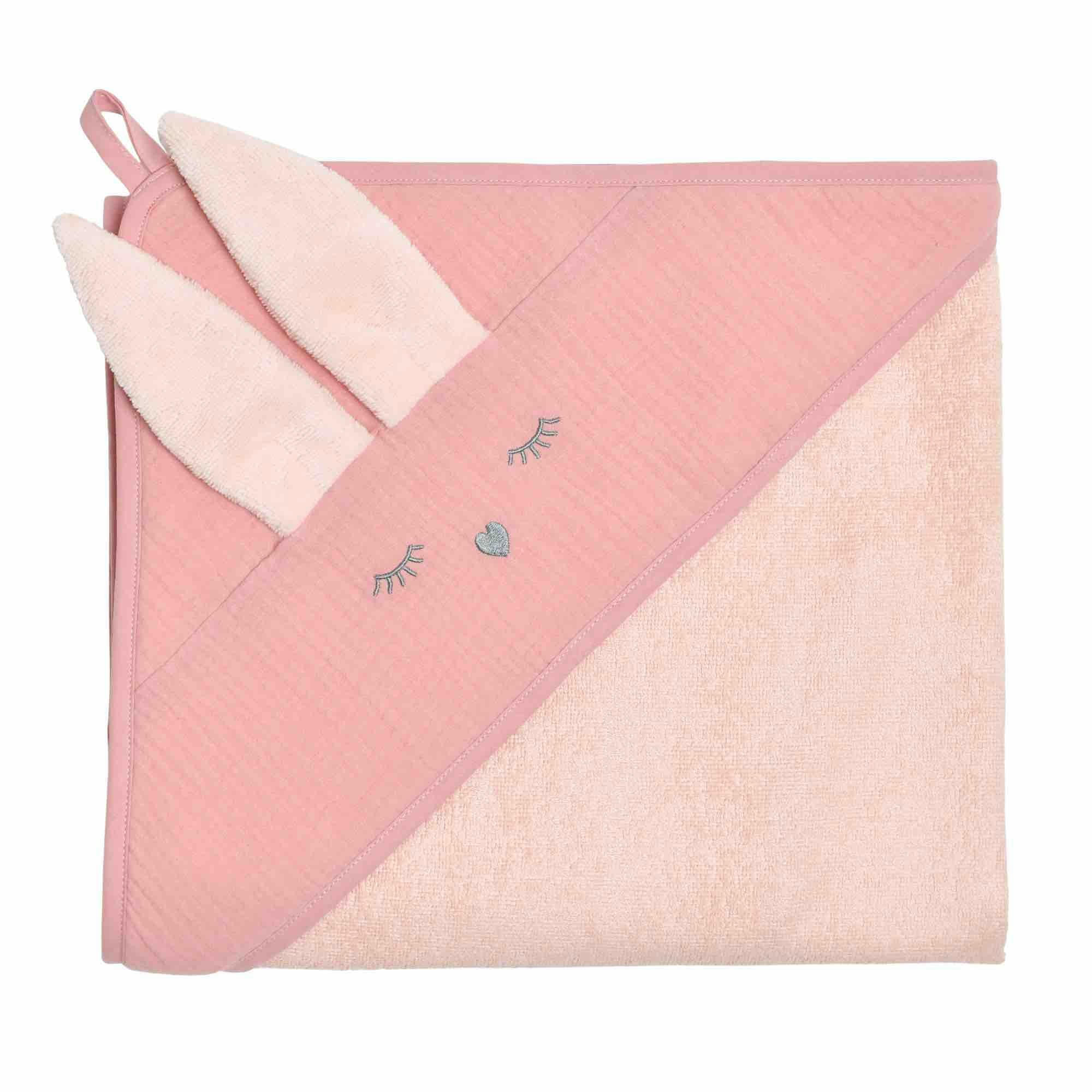 - Cape de bain en bambou et gaze de coton  100 x 100cm