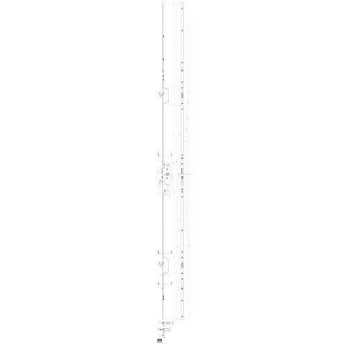 Crémone multipoints FERCOMATIC SH/R axe 35mm avec 2 galets - FERCO - 6-34362-02-0-1
