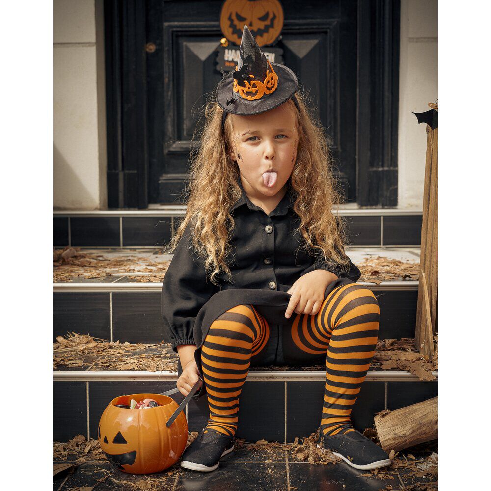 Chapeau de sorcière Halloween avec noeud Ø38xH34cm