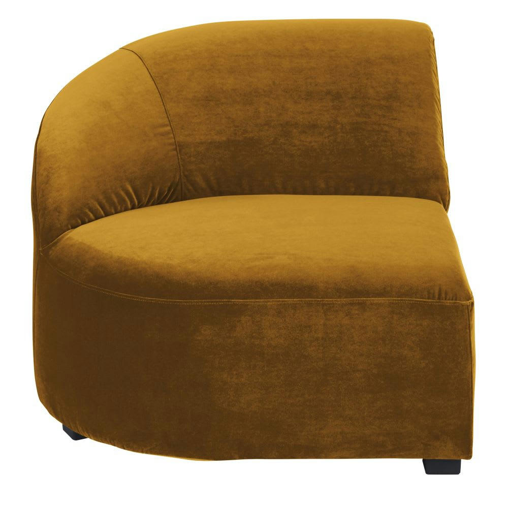 Virgile - Accoudoir gauche pour canapé modulable en velours ocre
