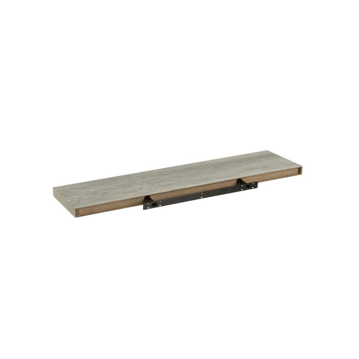 - Étagère murale tablette en bois MDF gris L100cm