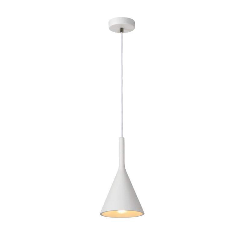 Suspension Gipsy blanche Ø 16 cm E27 40 W LUCIDE