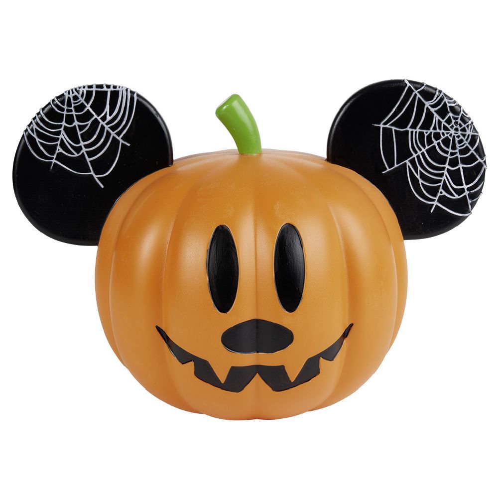 Citrouille Disney Mickey à LED orange et noir L30xH18cm - grand modèle