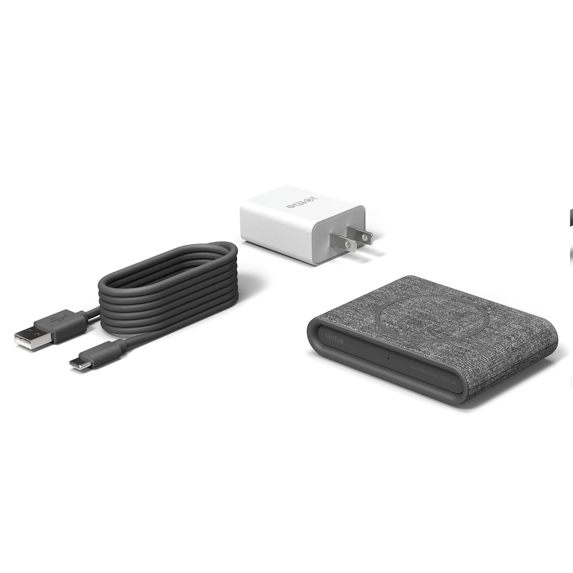 iON 10W Silicone Fast Wireless Mini Charging Pad, Compatible with all Qi-Enabled Devices, Grey