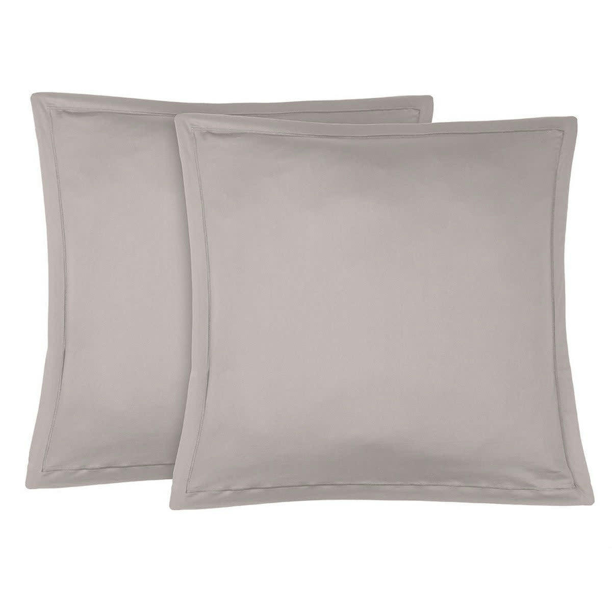 JULIA - Taie d'oreiller (x2) satin de coton  65x65 grège