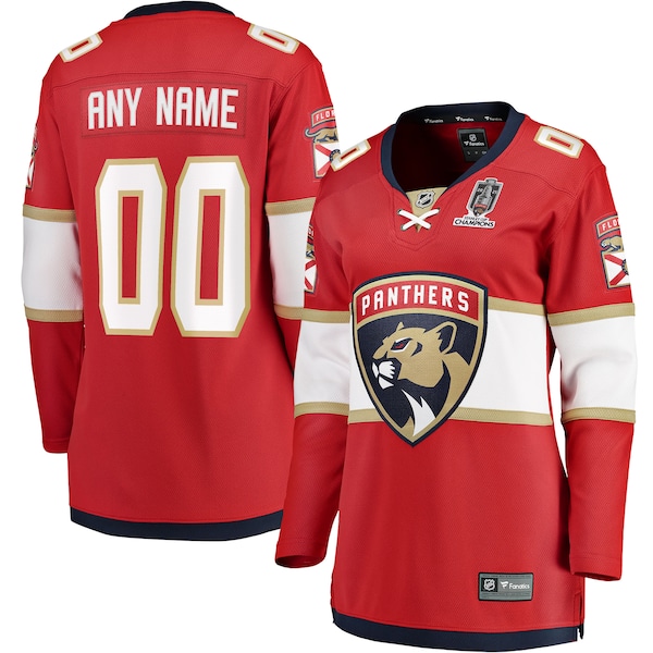 Florida Panthers  Women's 2025 Stanley Cup Champions Breakaway Custom Jersey - Red