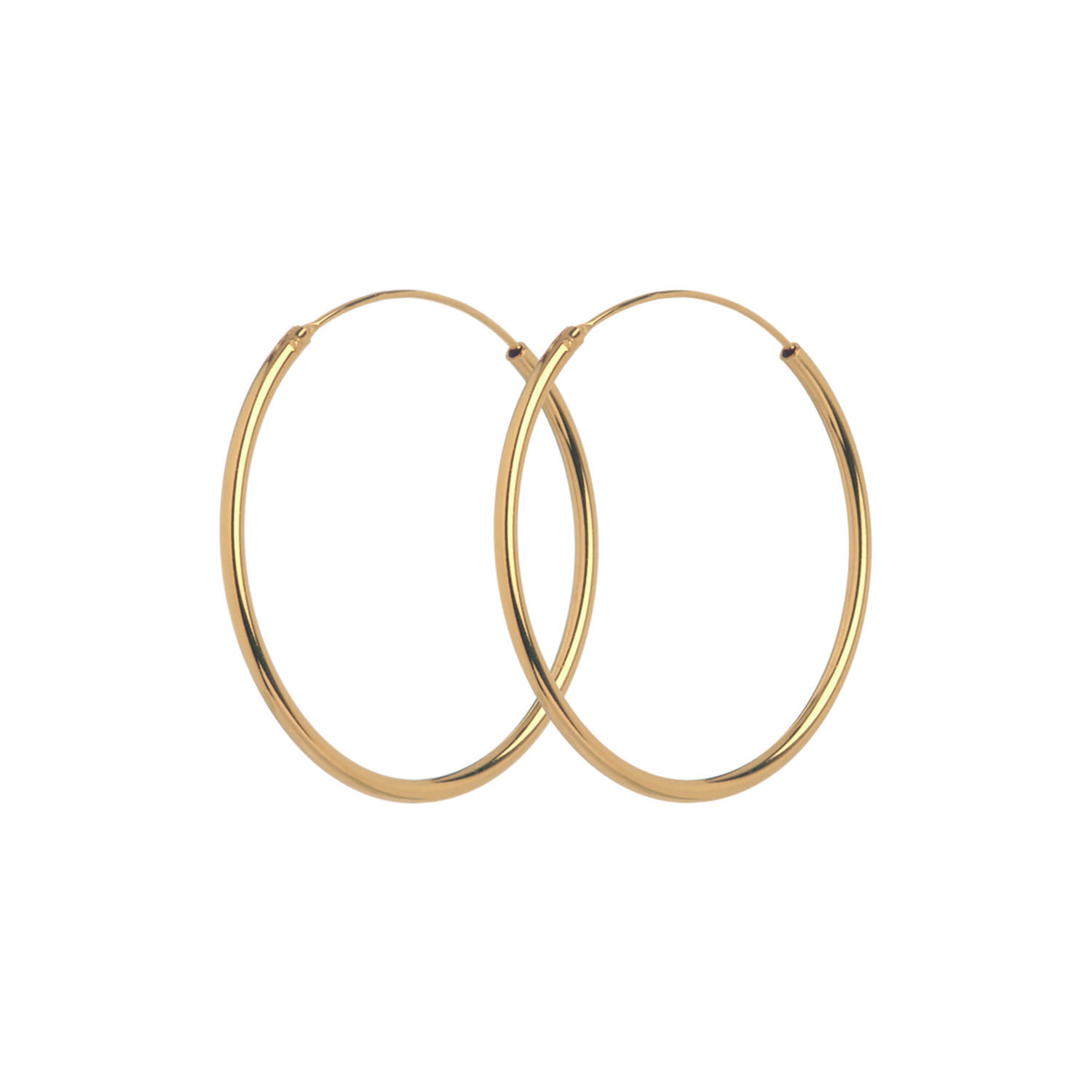 Plain Hoop øreringe, guld