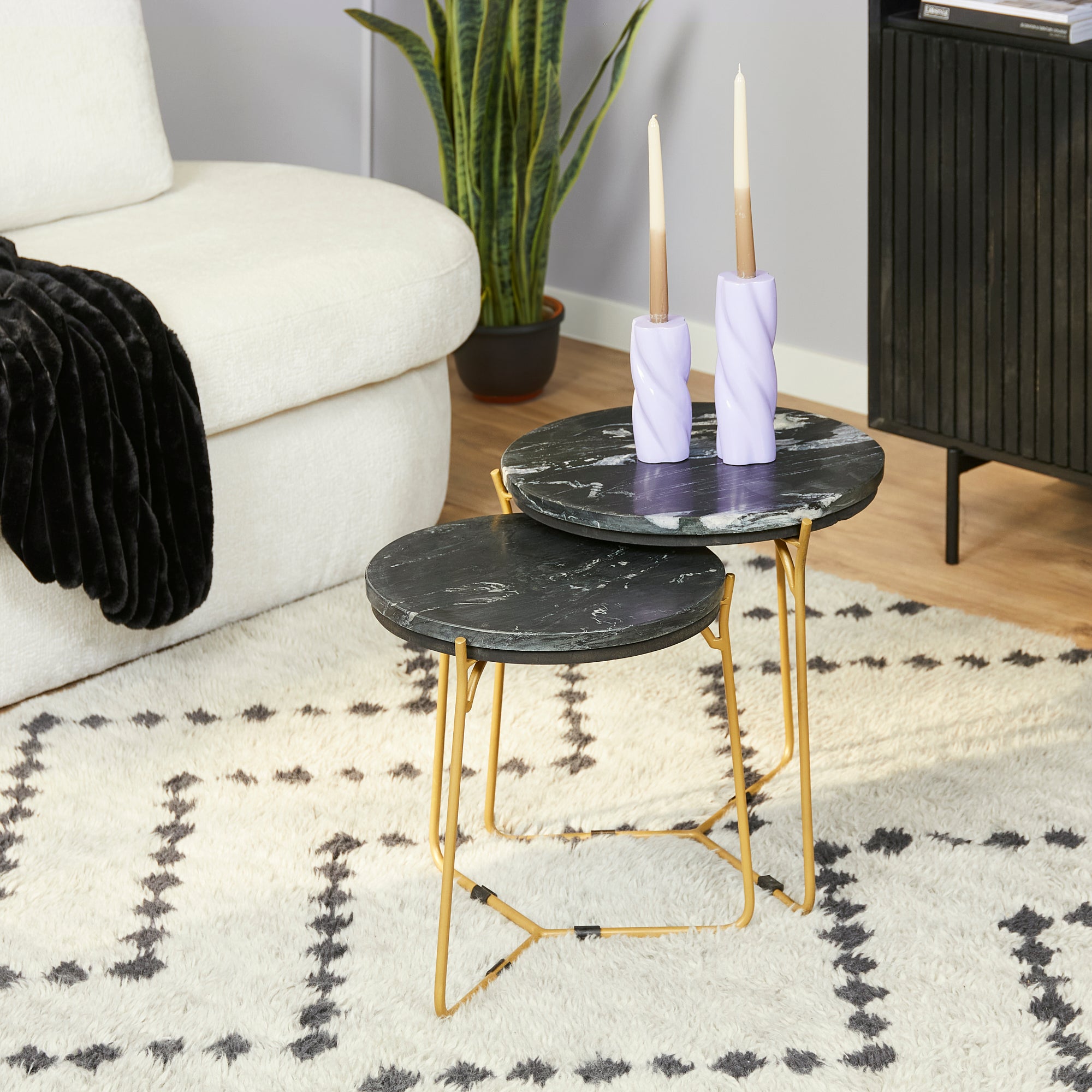 Starfurn salontafel Caly - zwart - 45x45x45cm