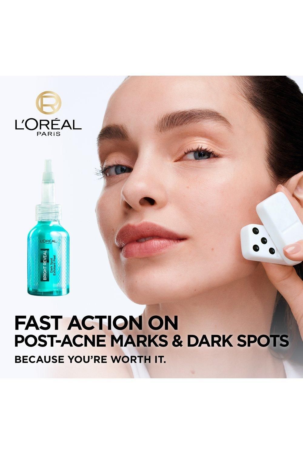 L'Oréal Paris Bright Reveal Dark Spot Exfoliant Peel, 25% AHA   BHA   PHA and Niacinamide