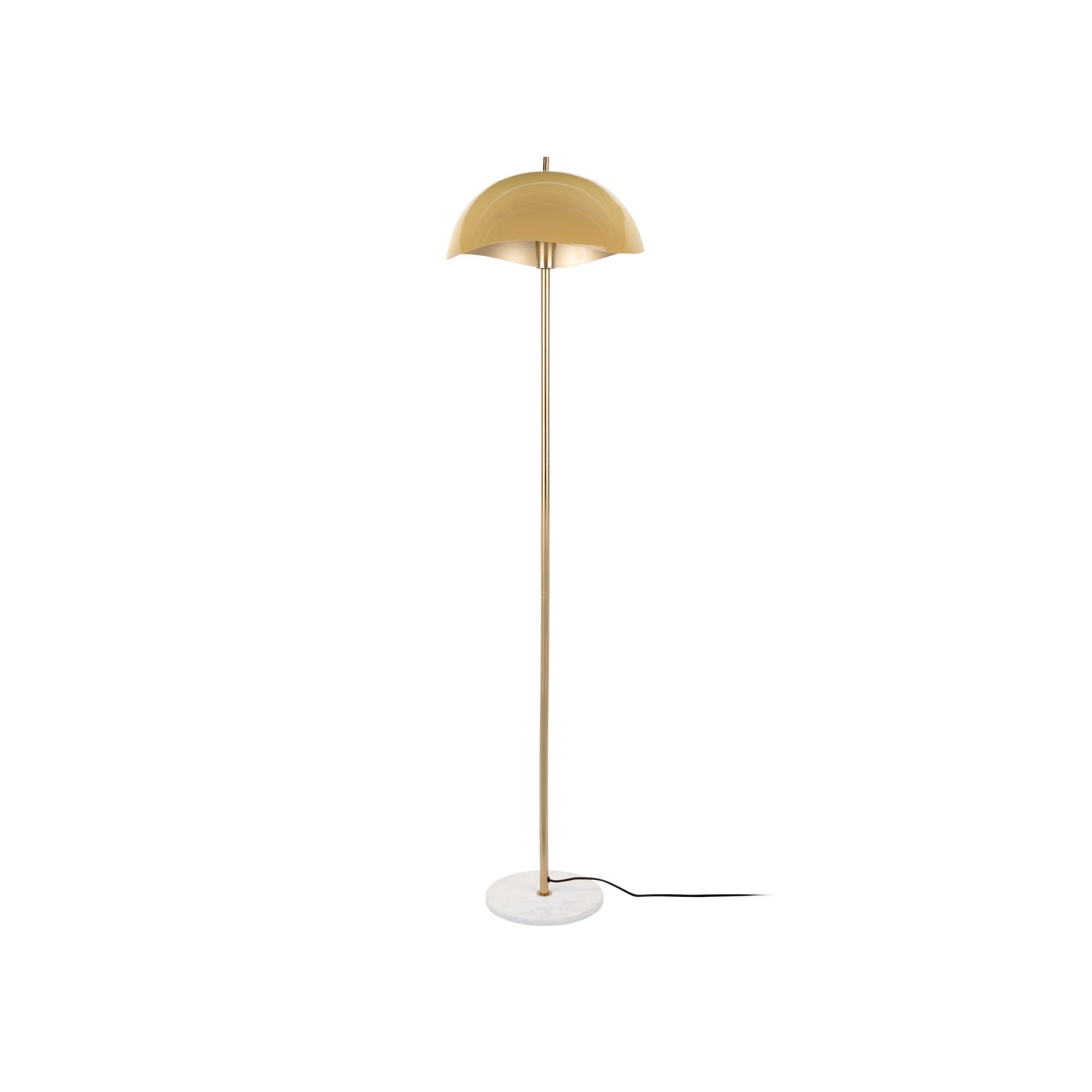 Leitmotiv vloerlamp Waved - geel - Ø40cm