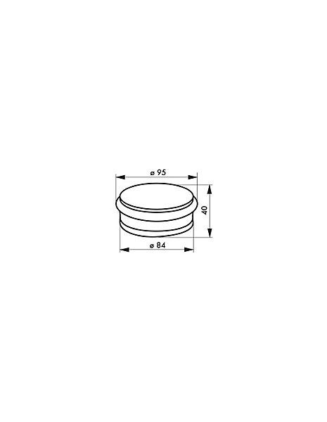 Butoir à poser, fixation au sol, acier, diamètre 95x40mm, pour 1kg3, chromé - THIRARD
