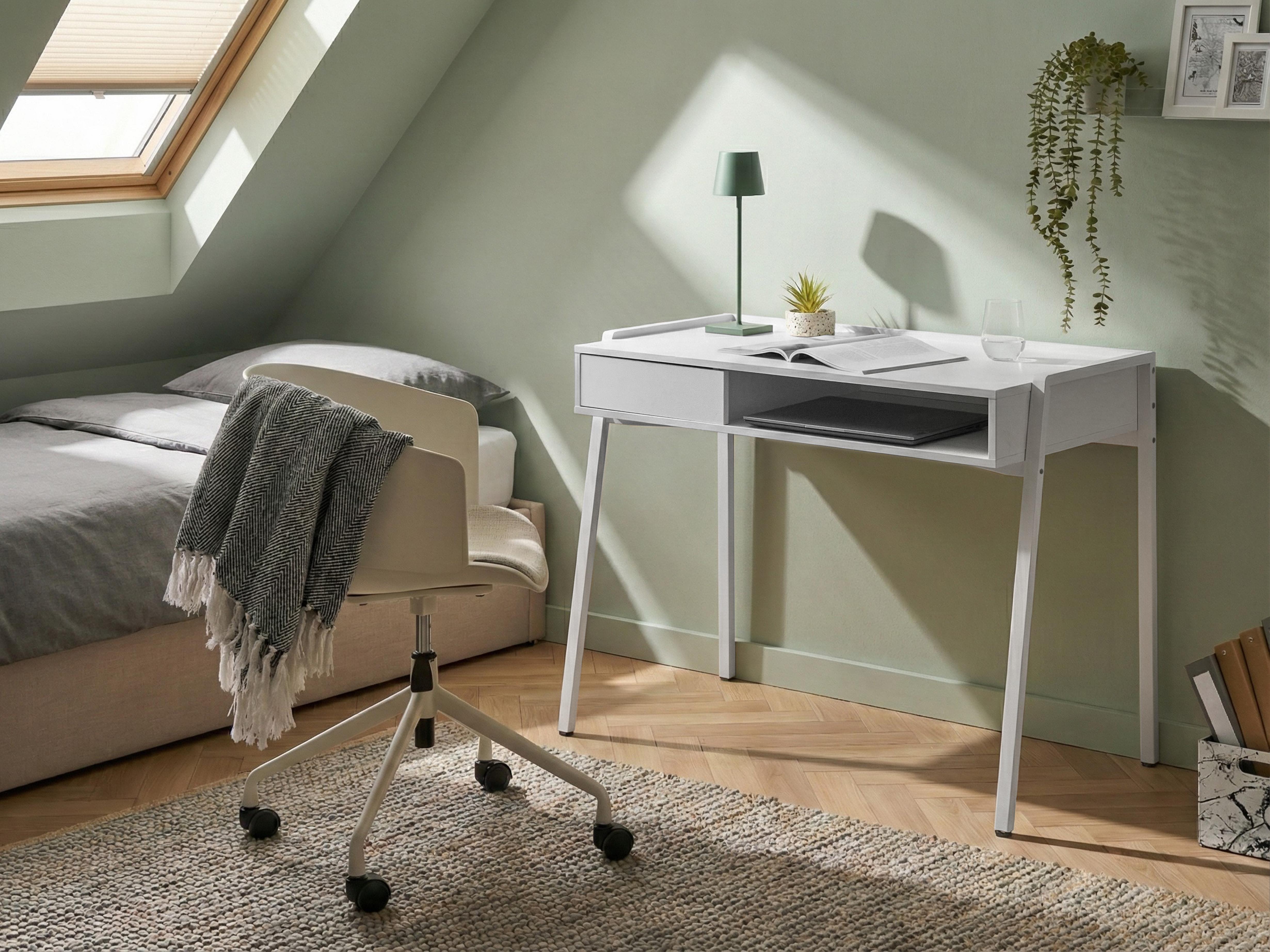 Home Office Desk KOFOTEN White 107 cm 48 cm