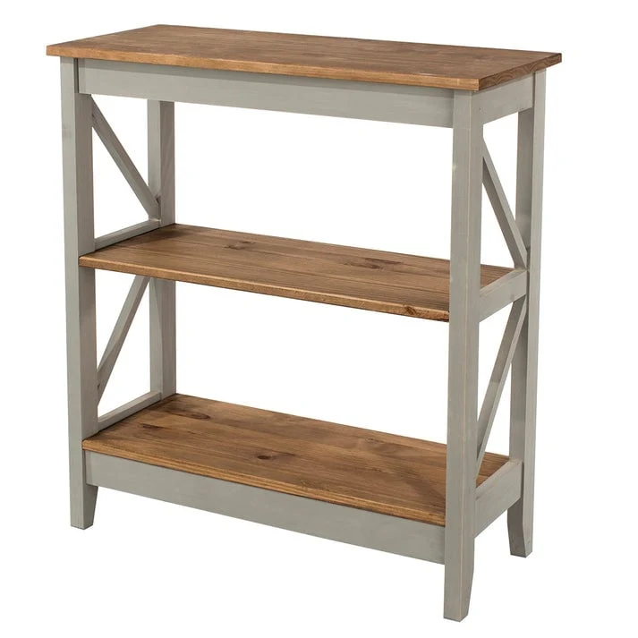 Wood Shelf Unit 3 Tier Corona Collection | Furniture Dash